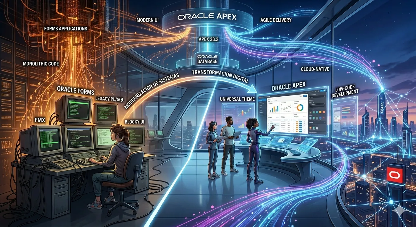 Modernización de aplicaciones Oracle Forms a Oracle APEX — Inthegra Software